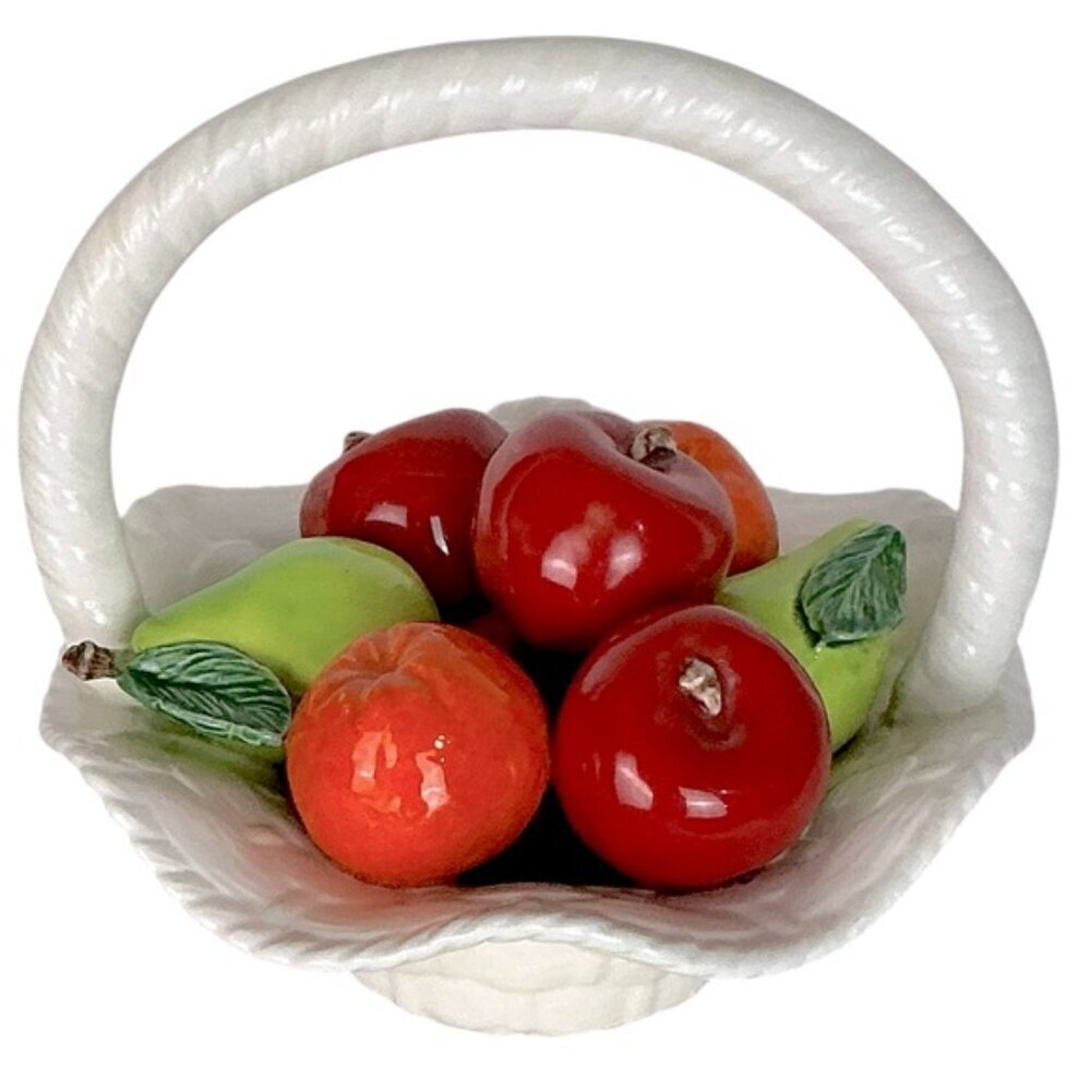 Vintage Ceramic Fruit Basket Apple Orange Pear Mid Century Modern MCM Circa 70’s - Picture 6 of 15